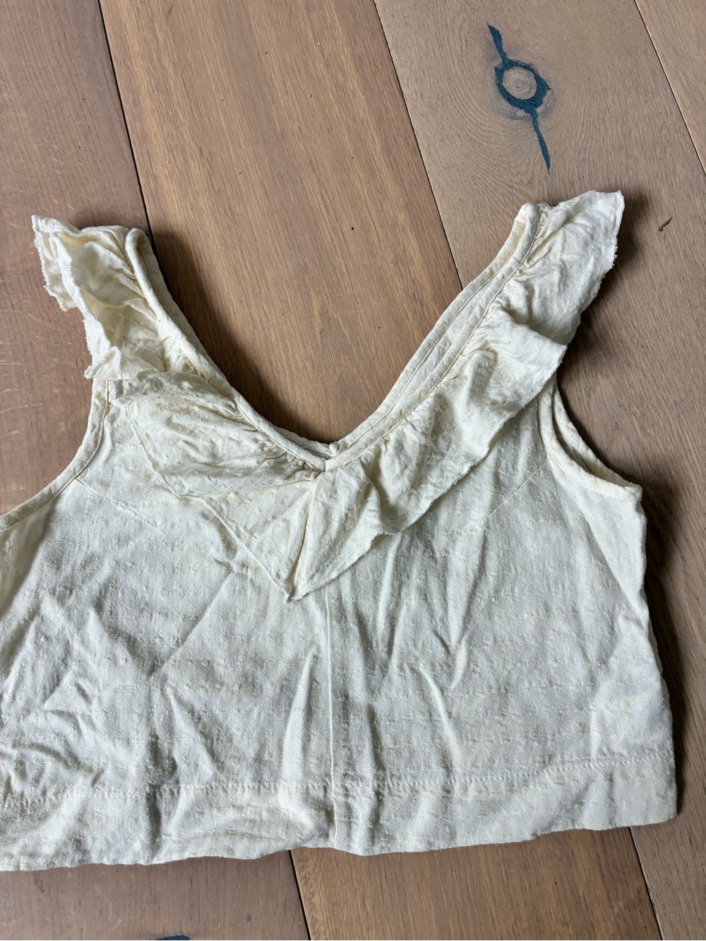 Rylee + Cru Cream Ruffle V-Neck Camisole